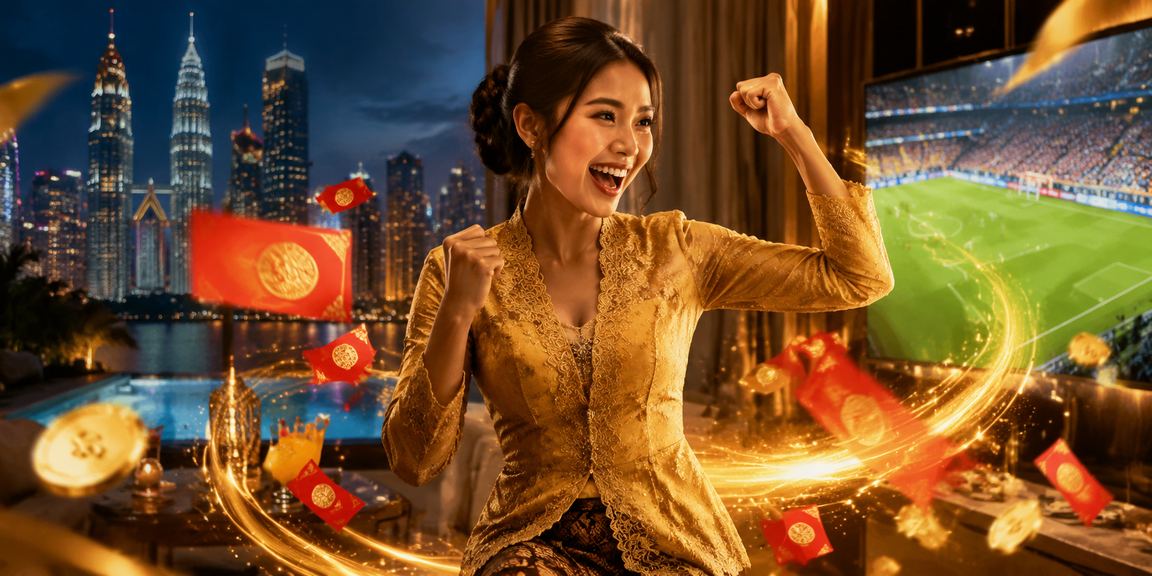 Sampul merah bonus perayaan Tahun Baru Cina gaya Kuala Lumpur bersama kebaya tradisional